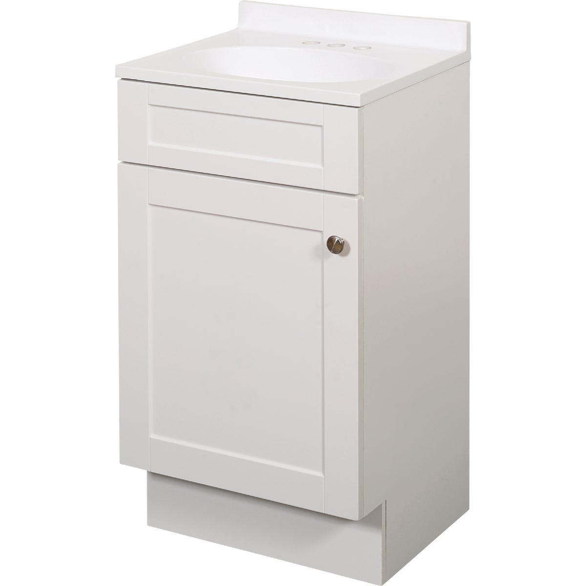 Zenith Zenna Home White 18 In. W x 35 In. H x 16 In. D Shaker Vanity with White Cultured Marble Top Image 1