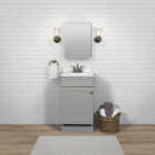 Zenith Zenna Home Cool Gray 18 In. W x 35 In. H x 16 In. D Shaker Vanity with White Cultured Marble Top Image 2