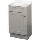 Zenith Zenna Home Cool Gray 18 In. W x 35 In. H x 16 In. D Shaker Vanity with White Cultured Marble Top Image 1