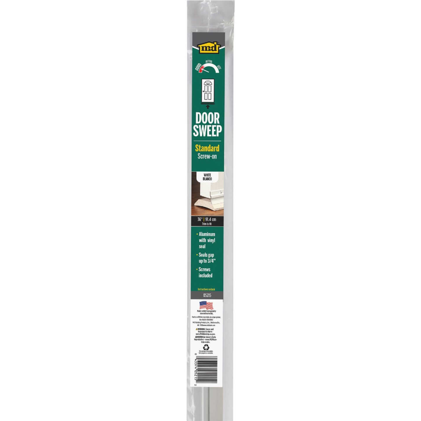 M-D Building Products 0.25 In. 36 In. White Door Sweep Image 6