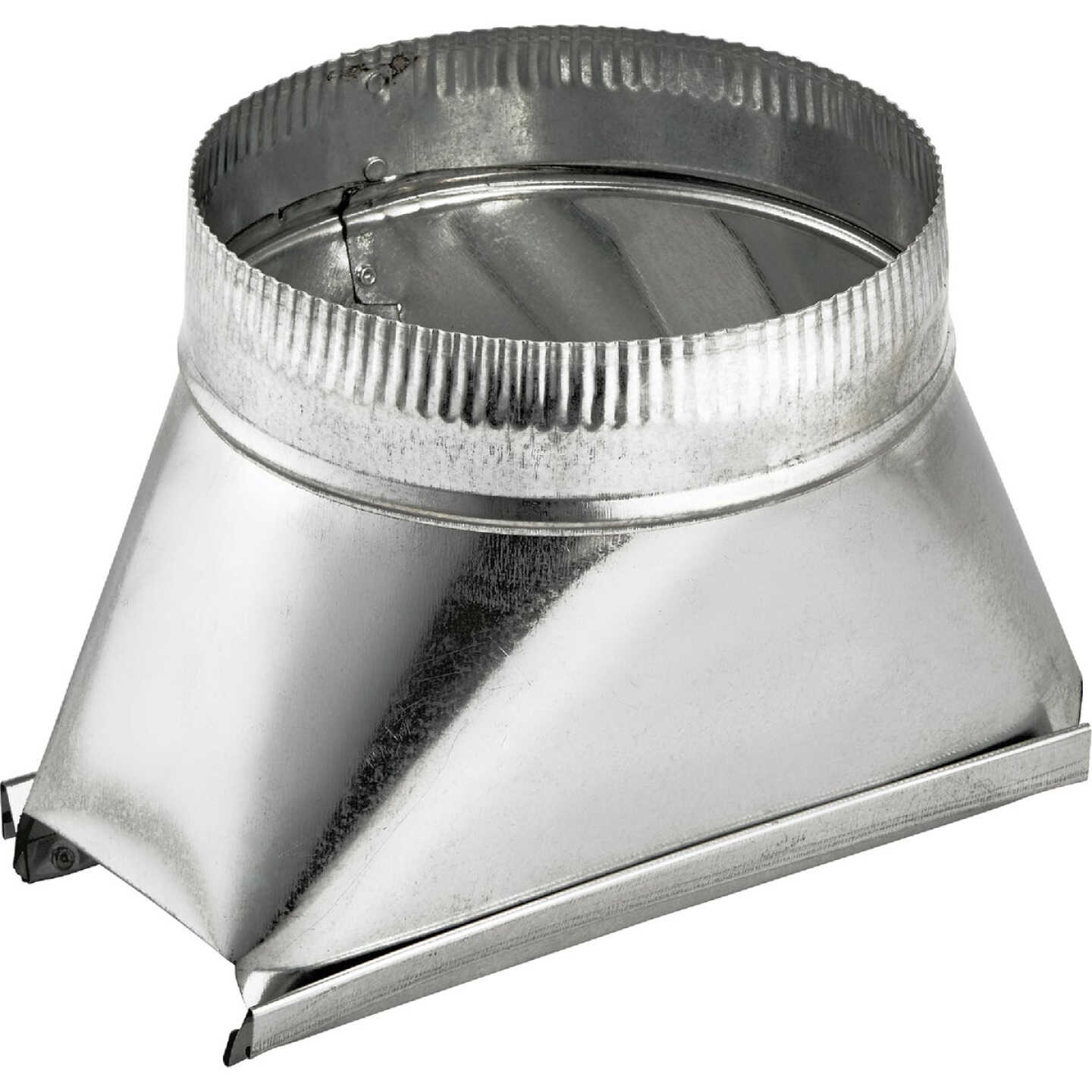 Lambro 3-1/4 In. x 10 In. to 6 In. Round Galvanized Steel Straight Stack Boot Image 1