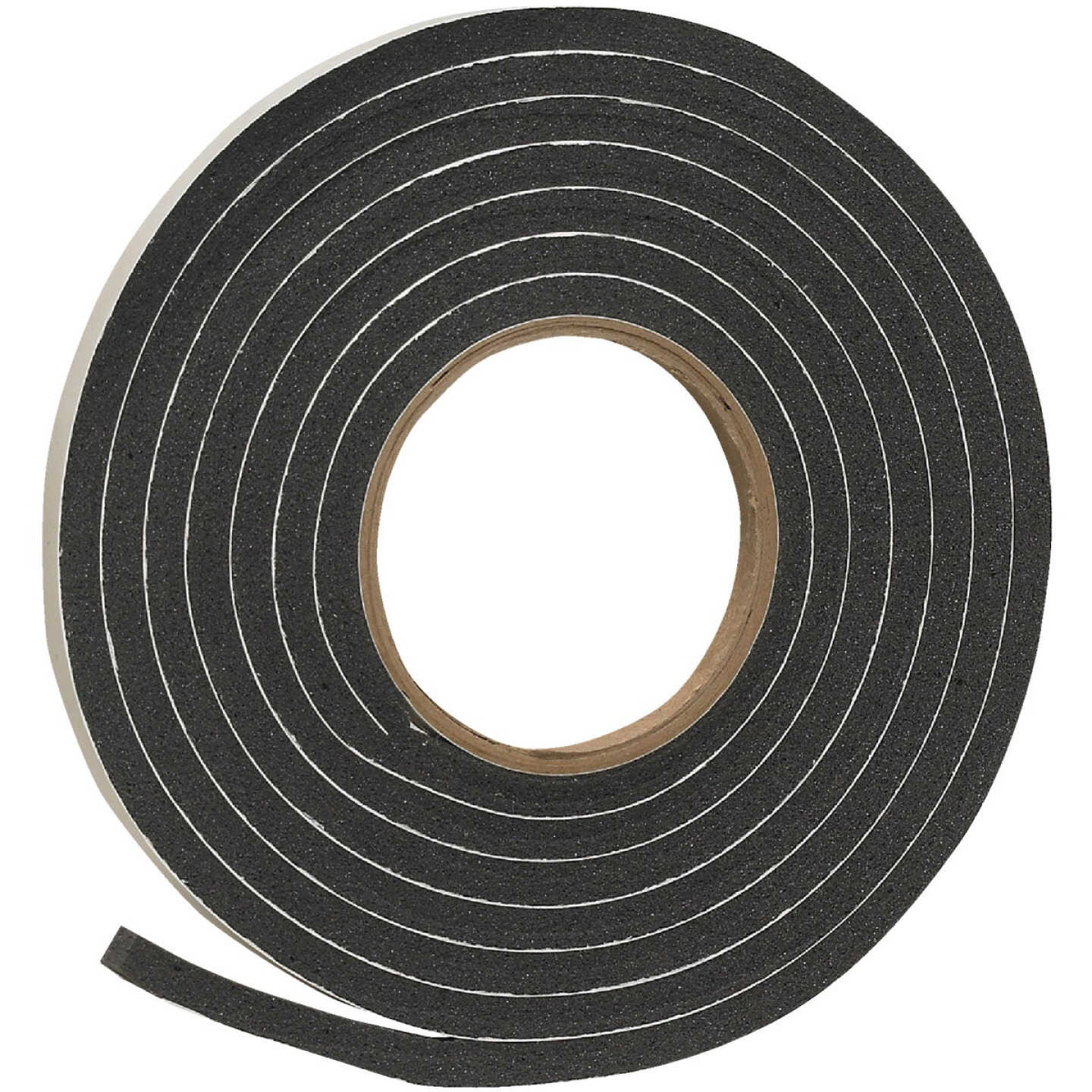 Frost King 3/8 In. W x 5/16 In. T x 10 Ft. L Black Rubber Foam Weatherstrip Tape Image 1