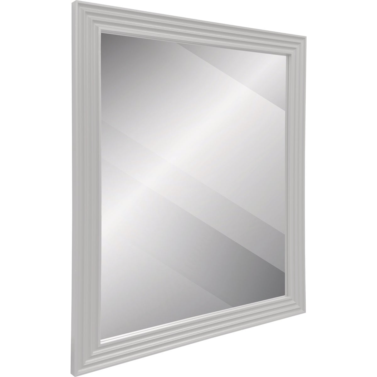 Renin Marion Square White 19 In. x 22 In. Fluted Frame Vanity Mirror Image 3