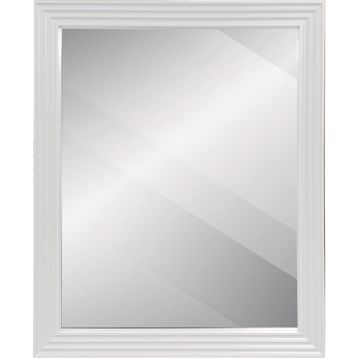 Renin Marion Square White 19 In. x 22 In. Fluted Frame Vanity Mirror