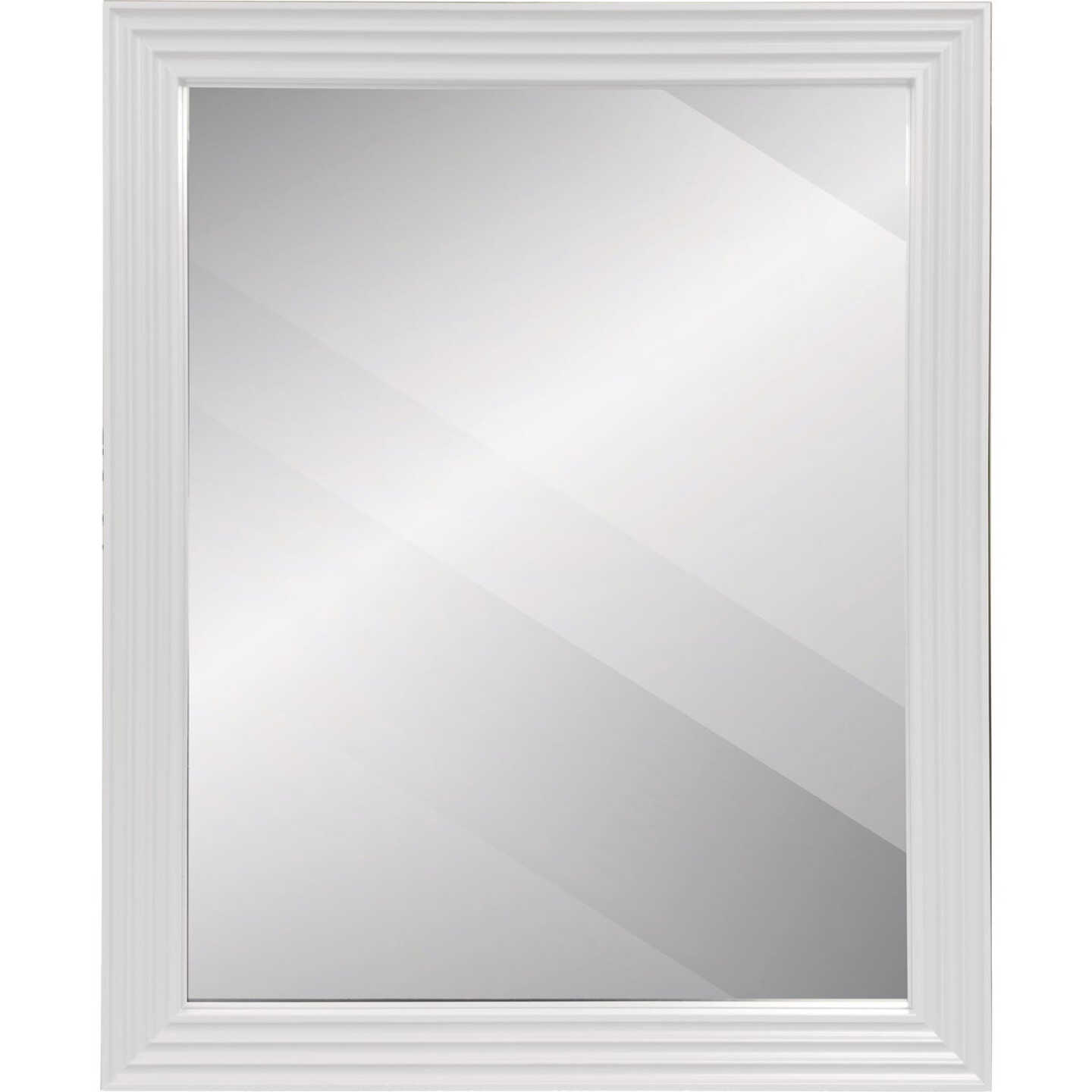 Renin Marion Square White 19 In. x 22 In. Fluted Frame Vanity Mirror Image 1