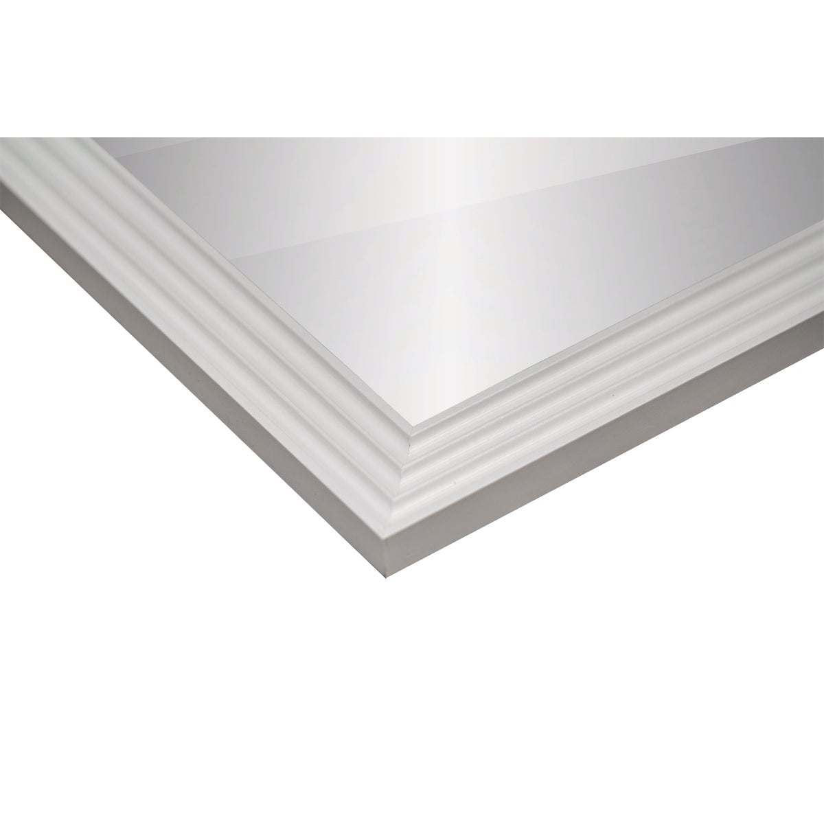 Renin Marion Square White 19 In. x 22 In. Fluted Frame Vanity Mirror Image 4