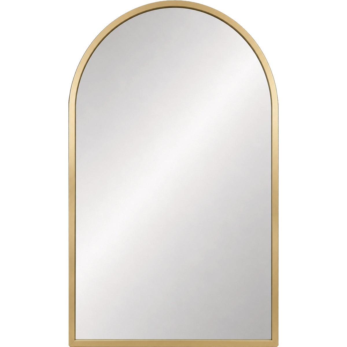 Renin Lodi Gold 20 In. x 30 In. Arched Fluted Outer Frame Vanity Mirror