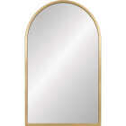 Renin Lodi Gold 20 In. x 30 In. Arched Fluted Outer Frame Vanity Mirror Image 1