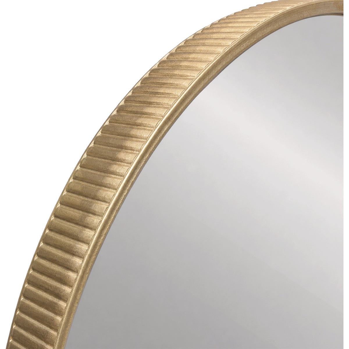 Renin Lodi Gold 20 In. x 30 In. Arched Fluted Outer Frame Vanity Mirror Image 4