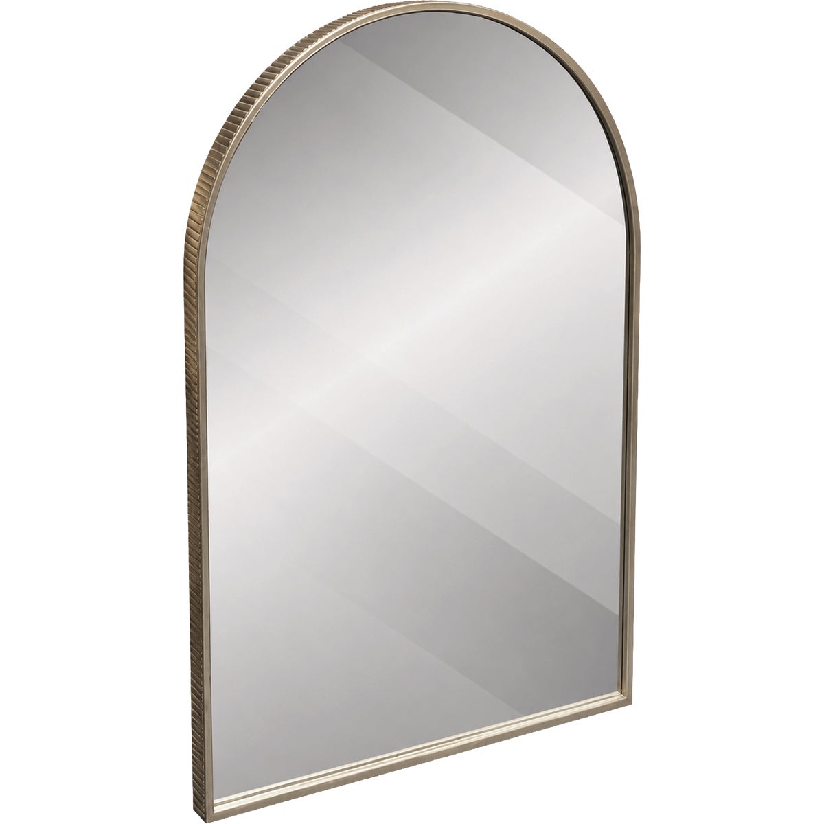 Renin Lodi Gold 20 In. x 30 In. Arched Fluted Outer Frame Vanity Mirror Image 3
