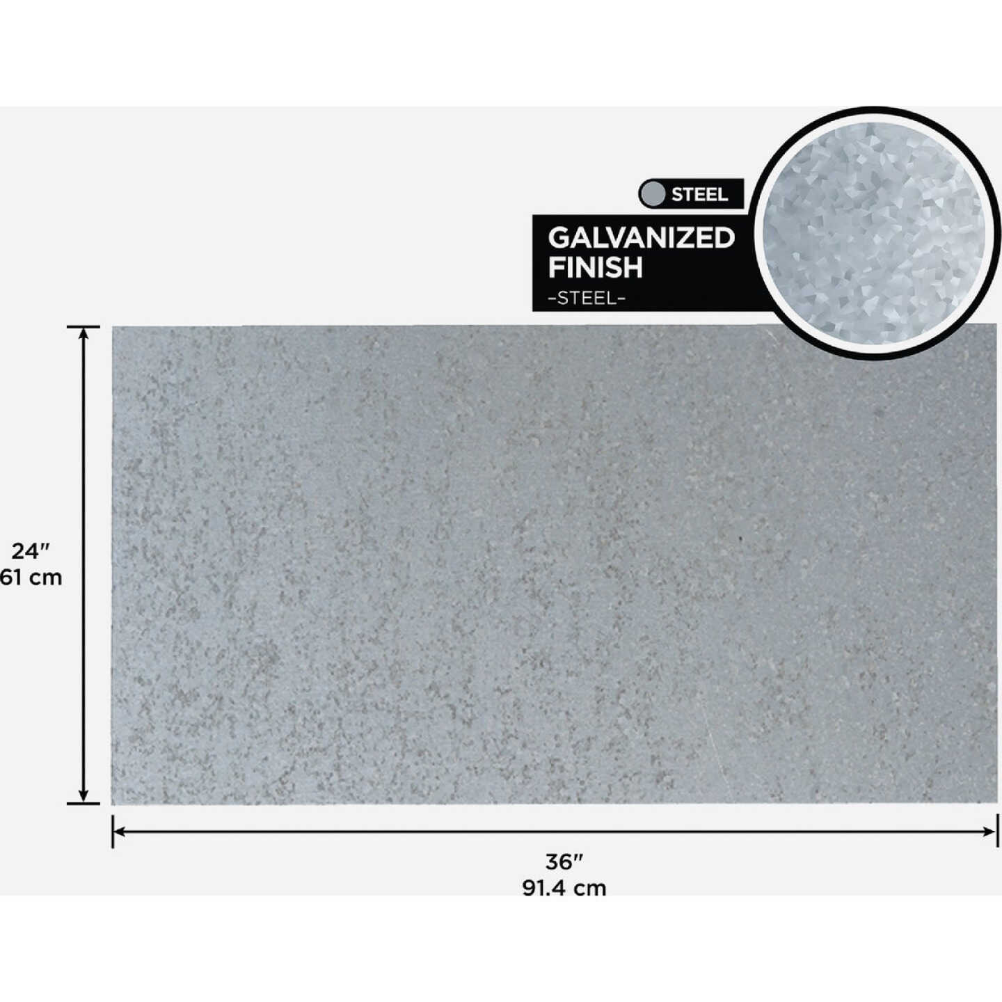 M-D Building Products 24 In. x 36 In. x .018 In. Galvanized Steel Sheet Image 2