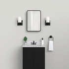 Zenna Home Designer Series Black 16 In. W x 24 In. H x 5 In. D Single Mirror Surface/Recess Mount Rectangle Medicine Cabinet Image 2