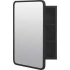 Zenna Home Designer Series Black 16 In. W x 24 In. H x 5 In. D Single Mirror Surface/Recess Mount Rectangle Medicine Cabinet Image 4