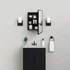 Zenna Home Designer Series Black 16 In. W x 24 In. H x 5 In. D Single Mirror Surface/Recess Mount Rectangle Medicine Cabinet Image 3