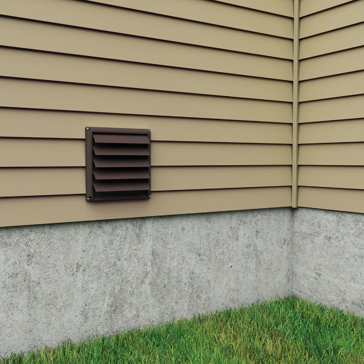 Imperial 4 In. Louvered Vent Hood, Brown Image 3