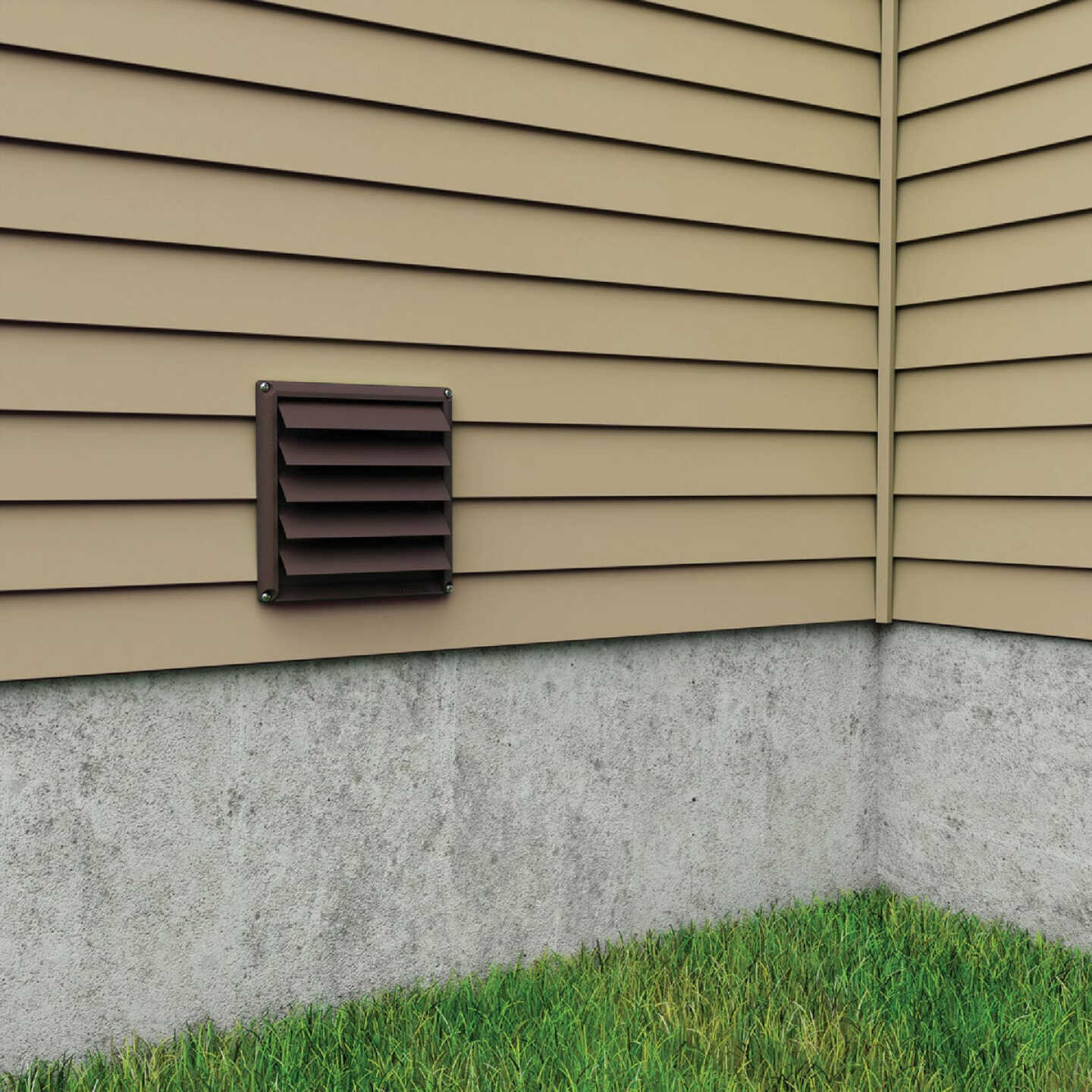 Imperial 4 In. Louvered Vent Hood, Brown Image 3