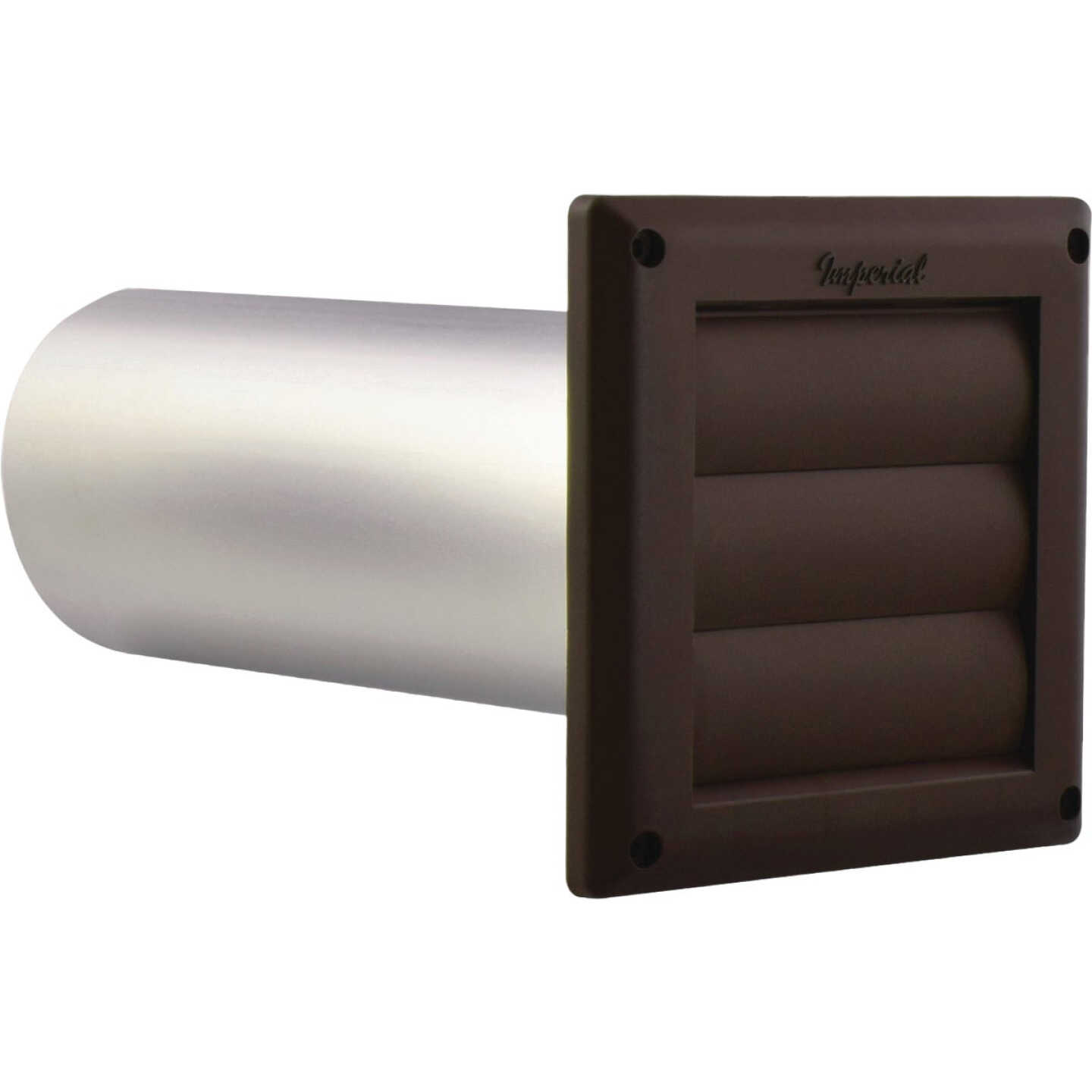 Imperial 4 In. Louvered Vent Hood, Brown Image 1
