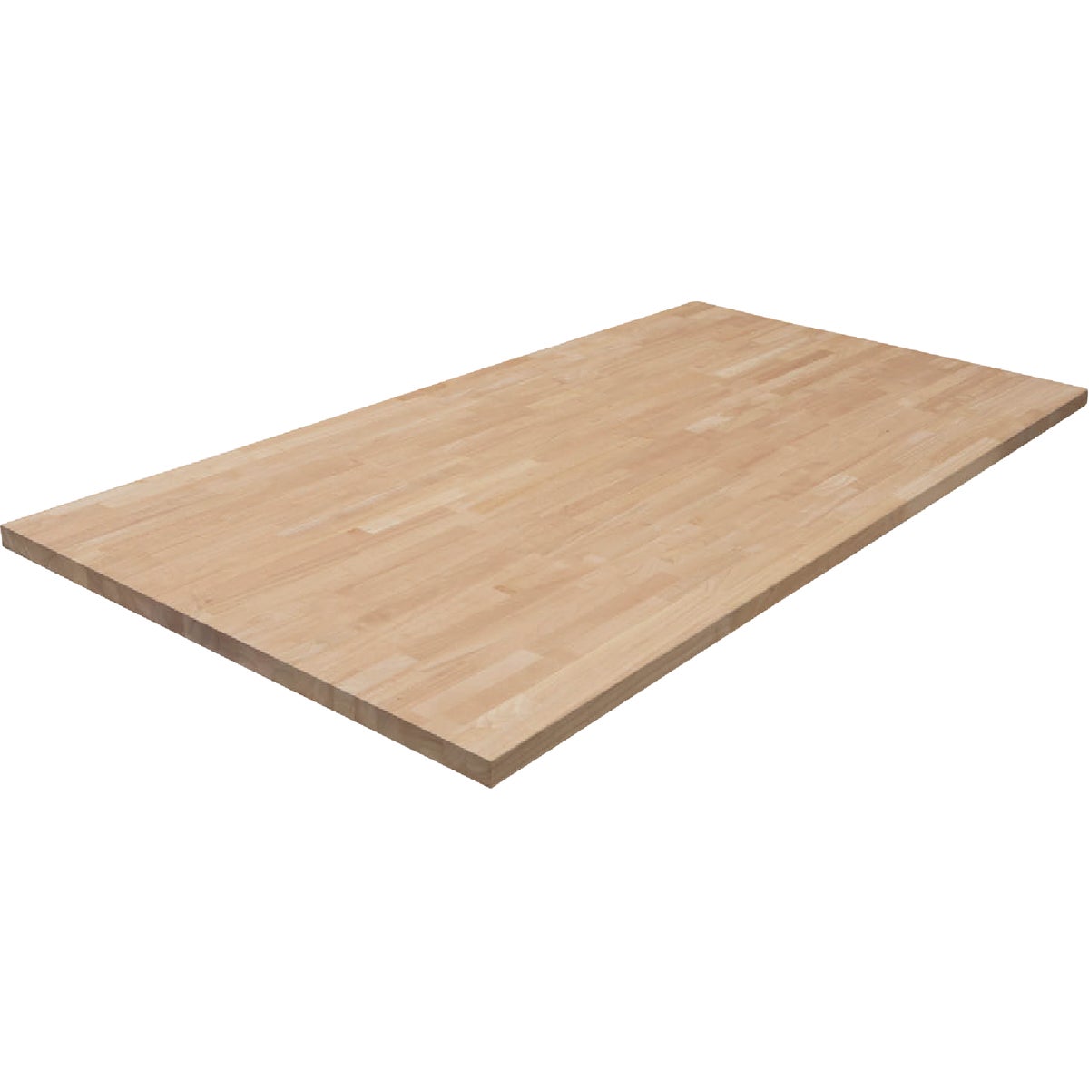 VT Industries CenterPointe 74 In. L x 39 In. D x 1.5 In. T Unfinished Hevea Wood Butcher Block Island Countertop with Square Edge