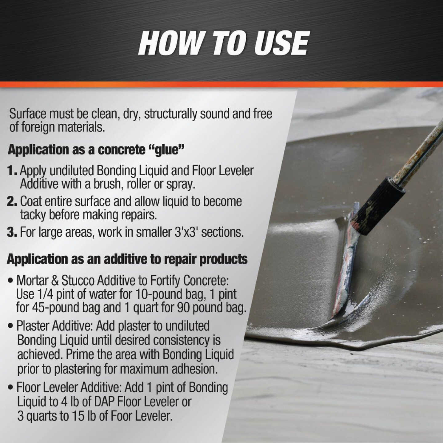DAP 1 Qt. Concrete Bonding Additive, White Image 4