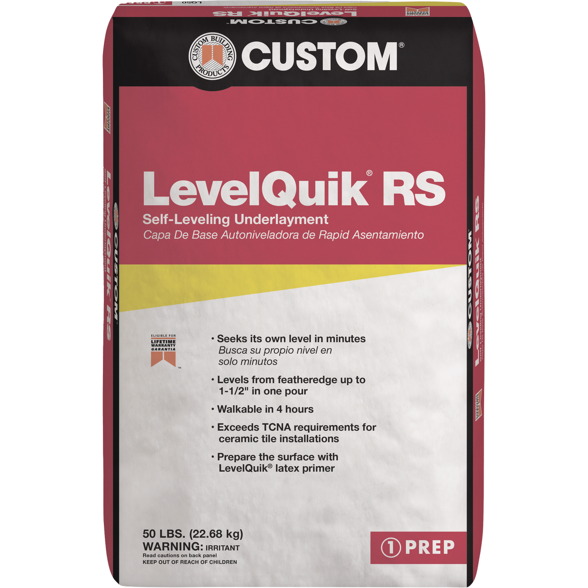 LevelQuik Rapid Set Self-Leveling Floor Patch & Leveler, Gray, 50 Lbs.