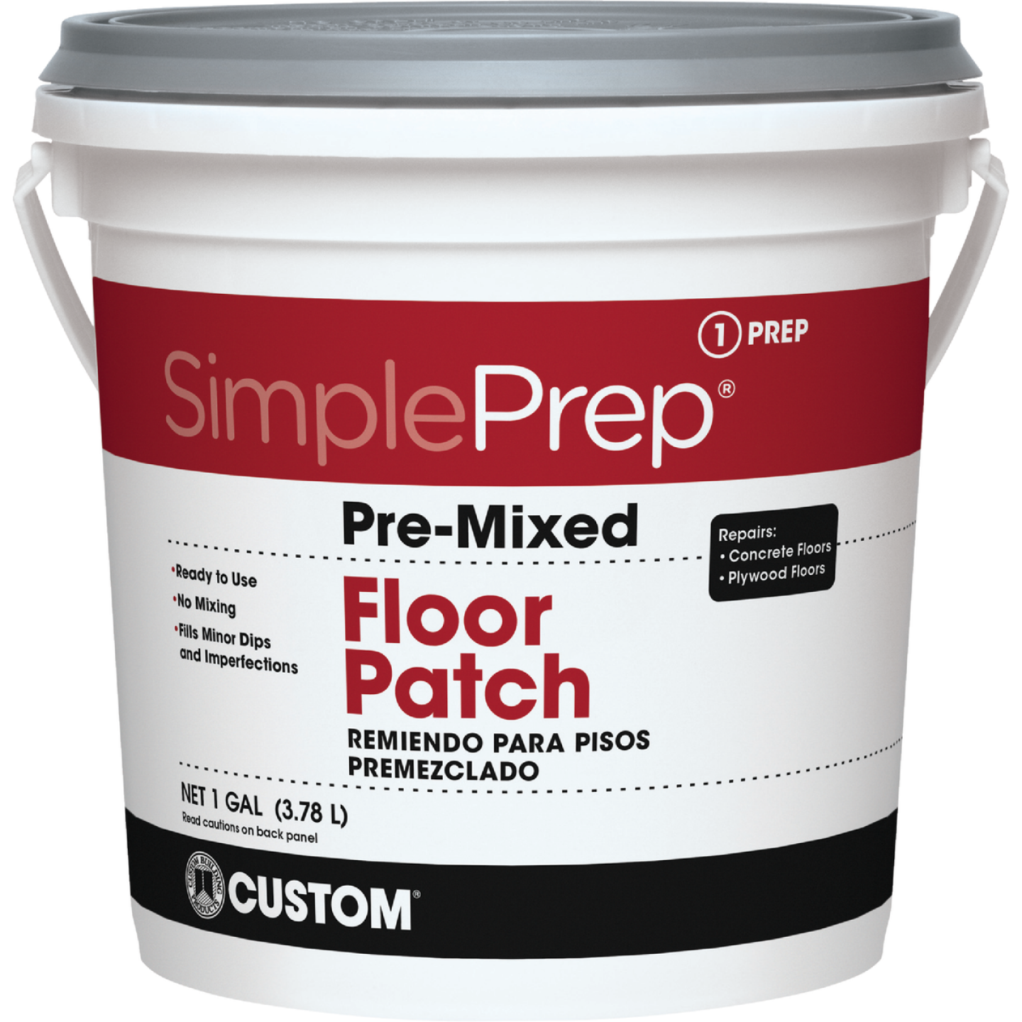 SimplePrep Pre-Mixed Floor Patch, Gray, 1 Gal. Image 1