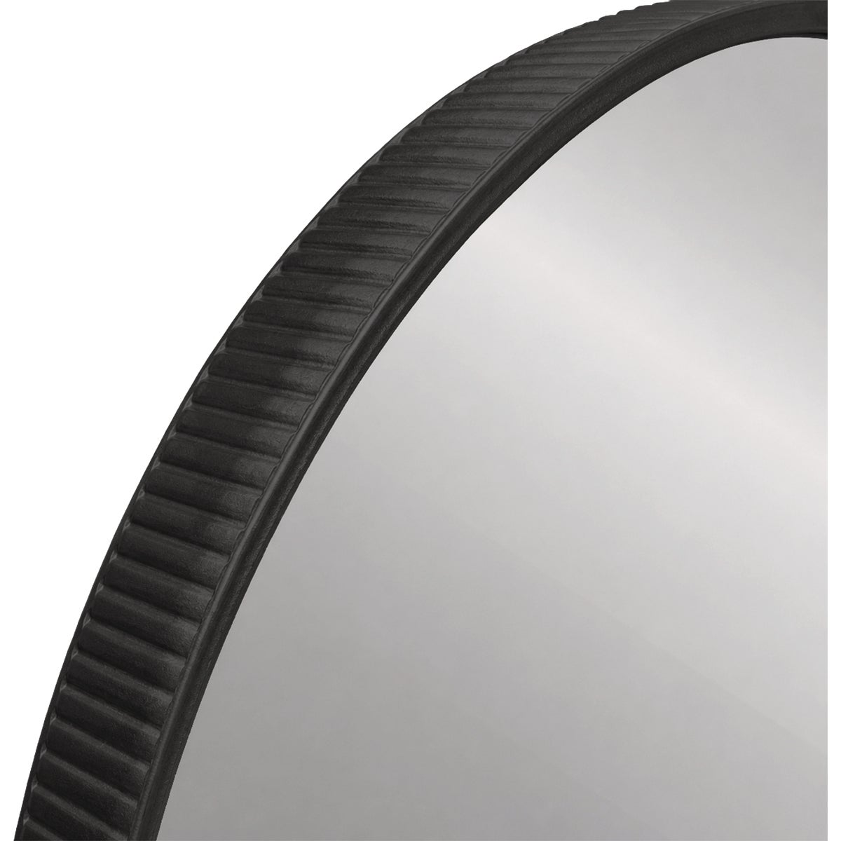 Renin Lodi Black 20 In. x 30 In. Arched Fluted Outer Frame Vanity Mirror Image 3
