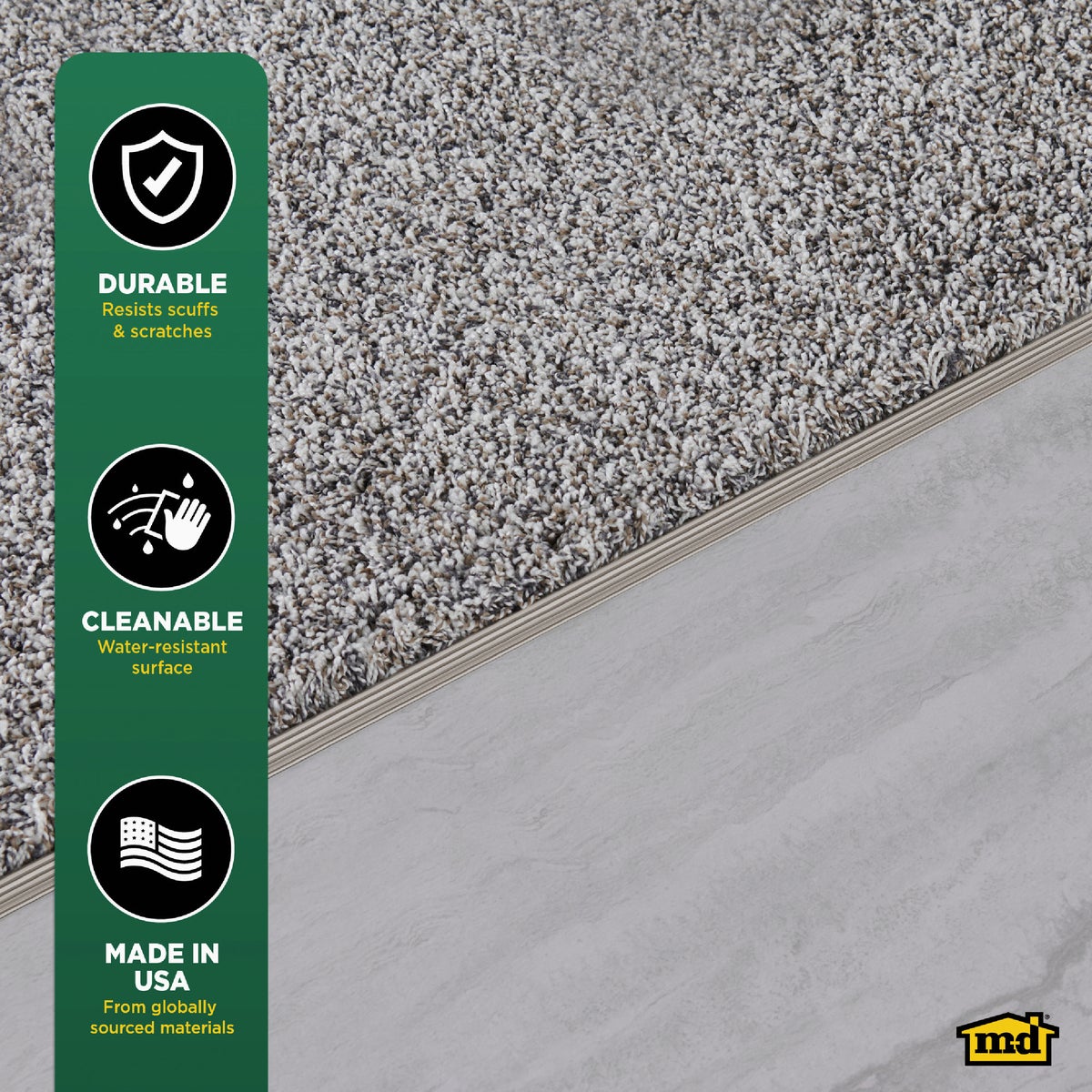 M-D Building Products Pewter 1-3/8 In. x 3 Ft. Aluminum Carpet Gripper Image 5