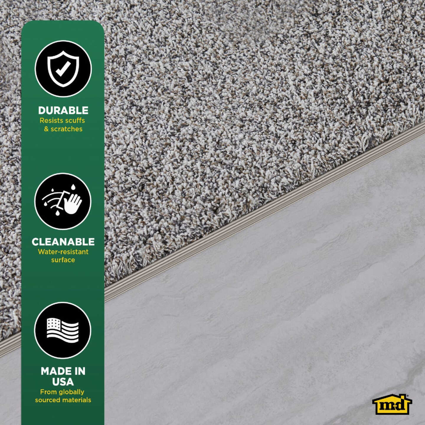 M-D Building Products Pewter 1-3/8 In. x 3 Ft. Aluminum Carpet Gripper Image 5