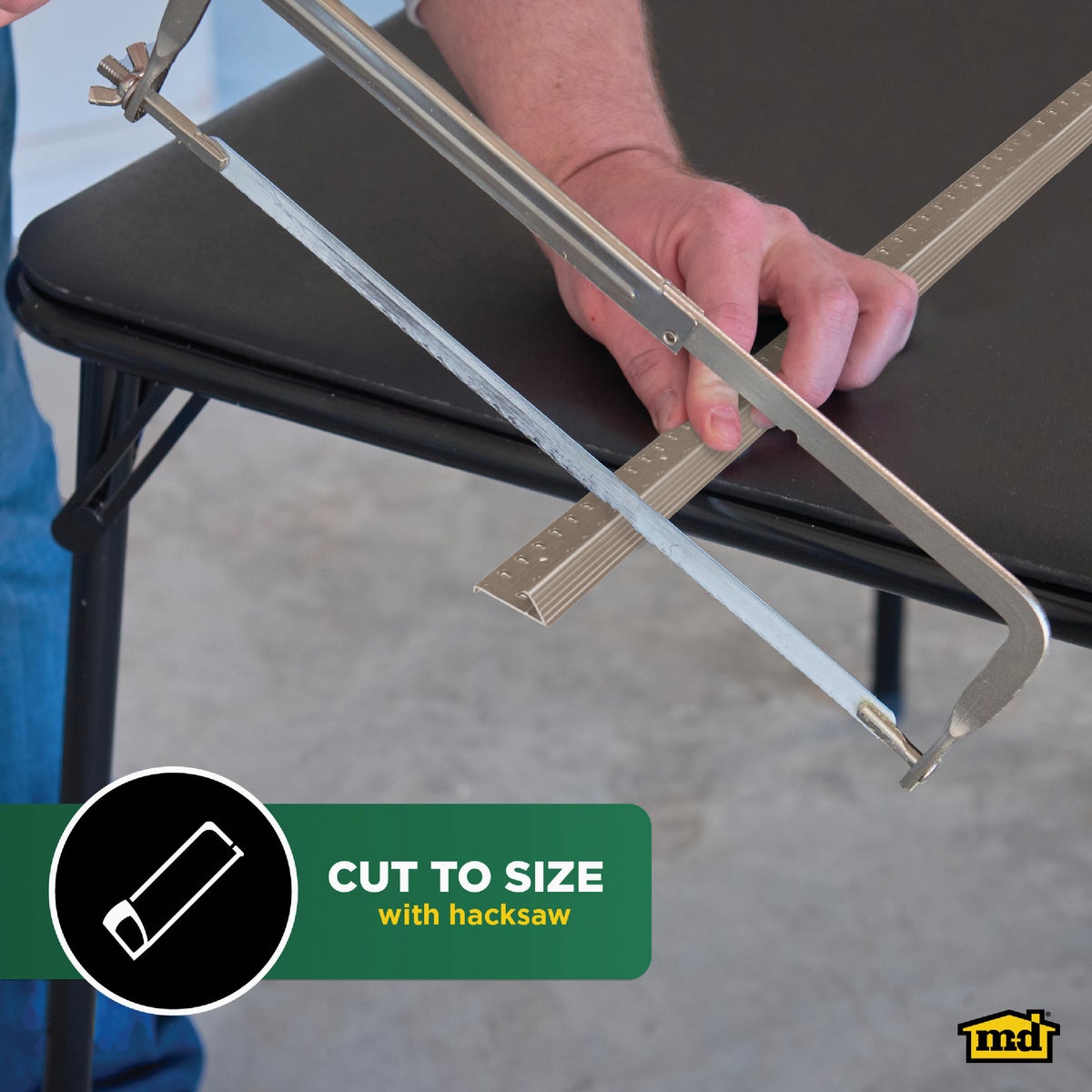 M-D Building Products Pewter 1-3/8 In. x 6 Ft. Aluminum Carpet Gripper Image 4
