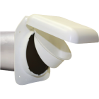 No-Pest 4 In. White Plastic Low Profile Dryer Vent Hood Image 1