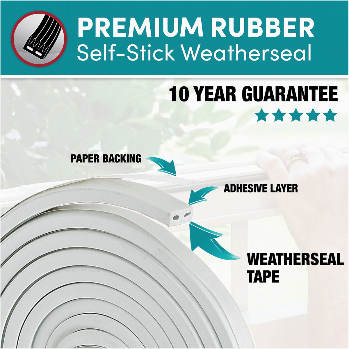 Frost King 9/16 In. x 10 Ft. White Wide Weatherseal Tape Image 2