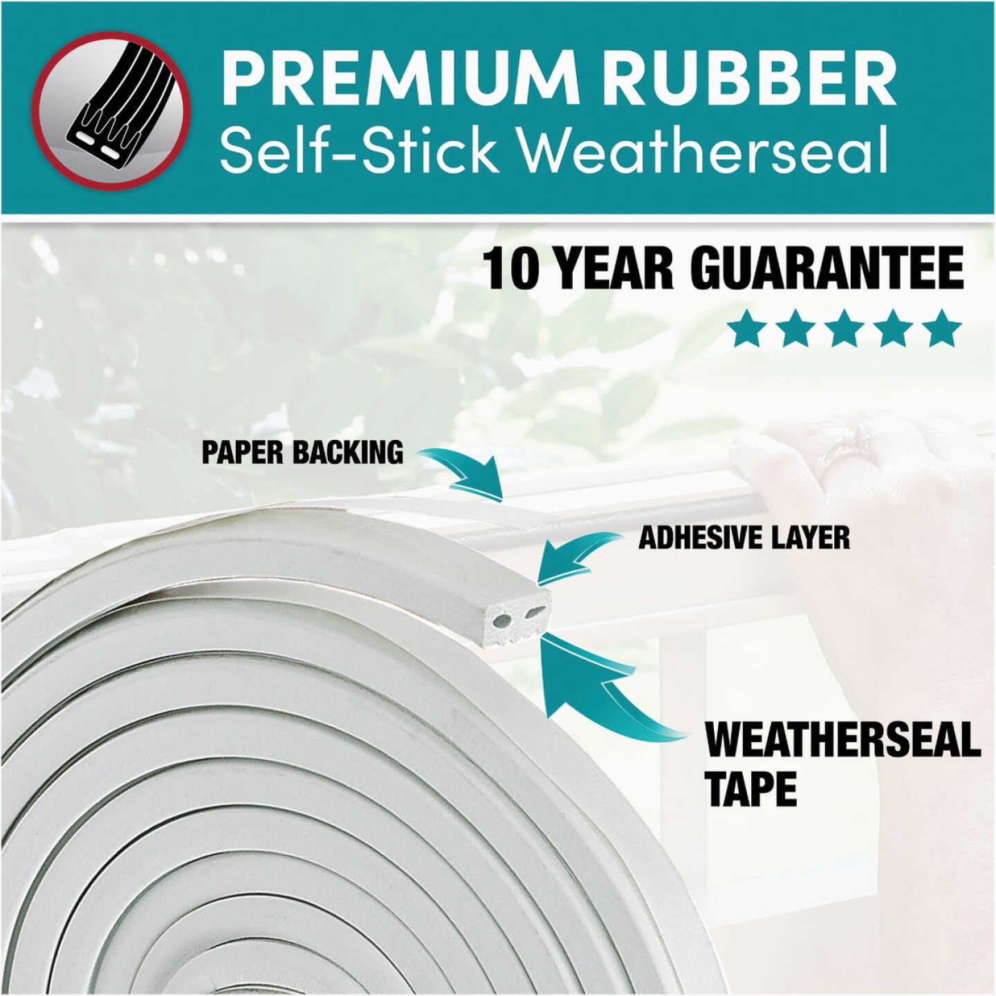 Frost King 9/16 In. x 10 Ft. White Wide Weatherseal Tape Image 2