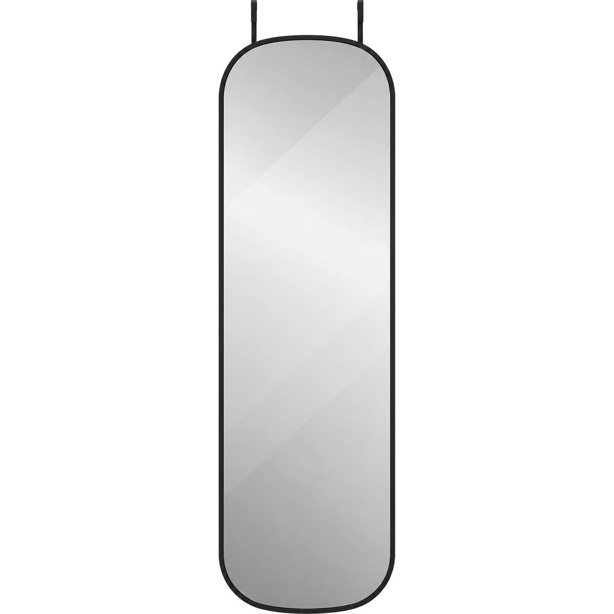 Renin Aberdeen Black 15 In. x 47 In. Capsule Over Door Vanity Mirror