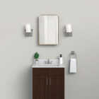 Zenna Home Designer Series Brushed Nickel 16 In. W x 24 In. H x 5 In. D Single Mirror Surface/Recess Mount Rectangle Medicine Cabinet Image 3