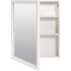 Zenna Home White 20 In. W. x 25 In. H. x 4.5 In. D. Single Mirror Surface Mount Framed Medicine Cabinet Image 4