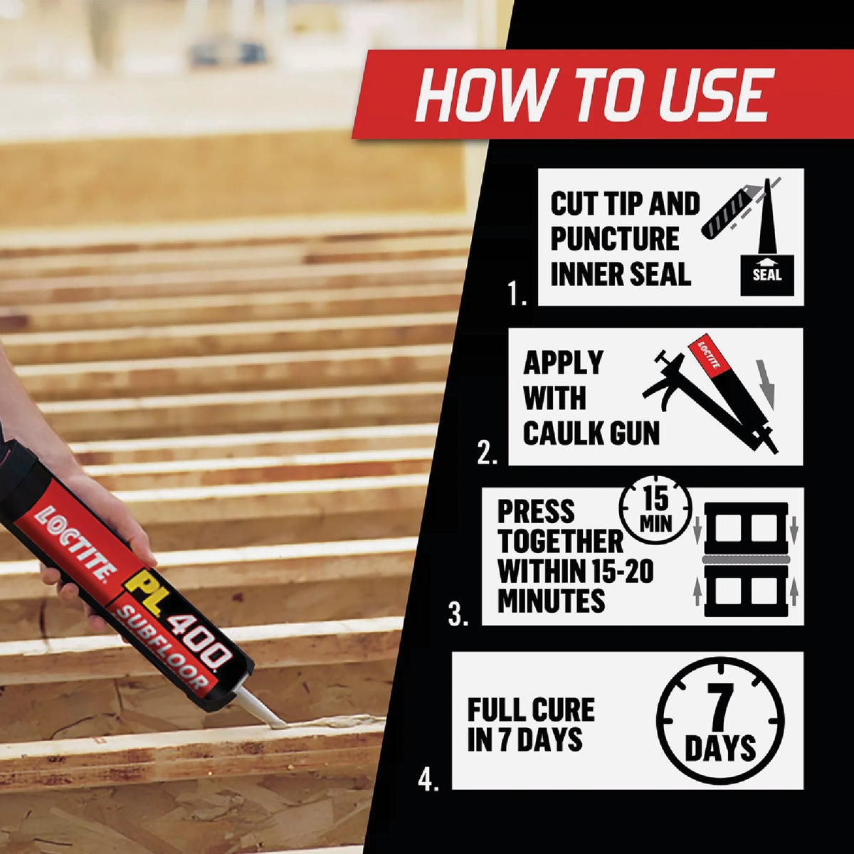 LOCTITE PL 400 10 Oz. VOC Subfloor Adhesive Image 2