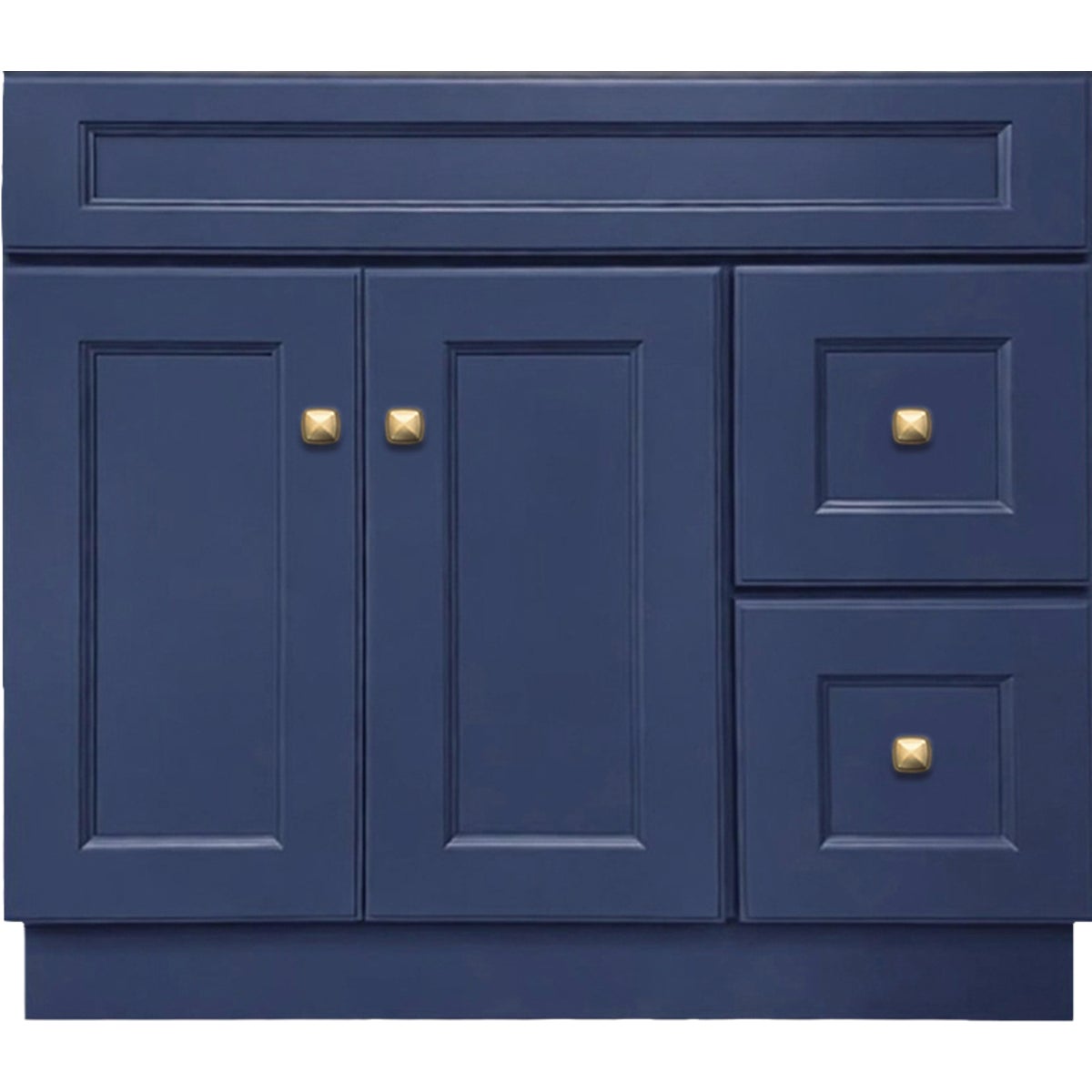 GHI Cabinets Sonona Blue 36 In. W x 34.5 In. H x 21 In. D Vanity Base without Top, 2 Drawer