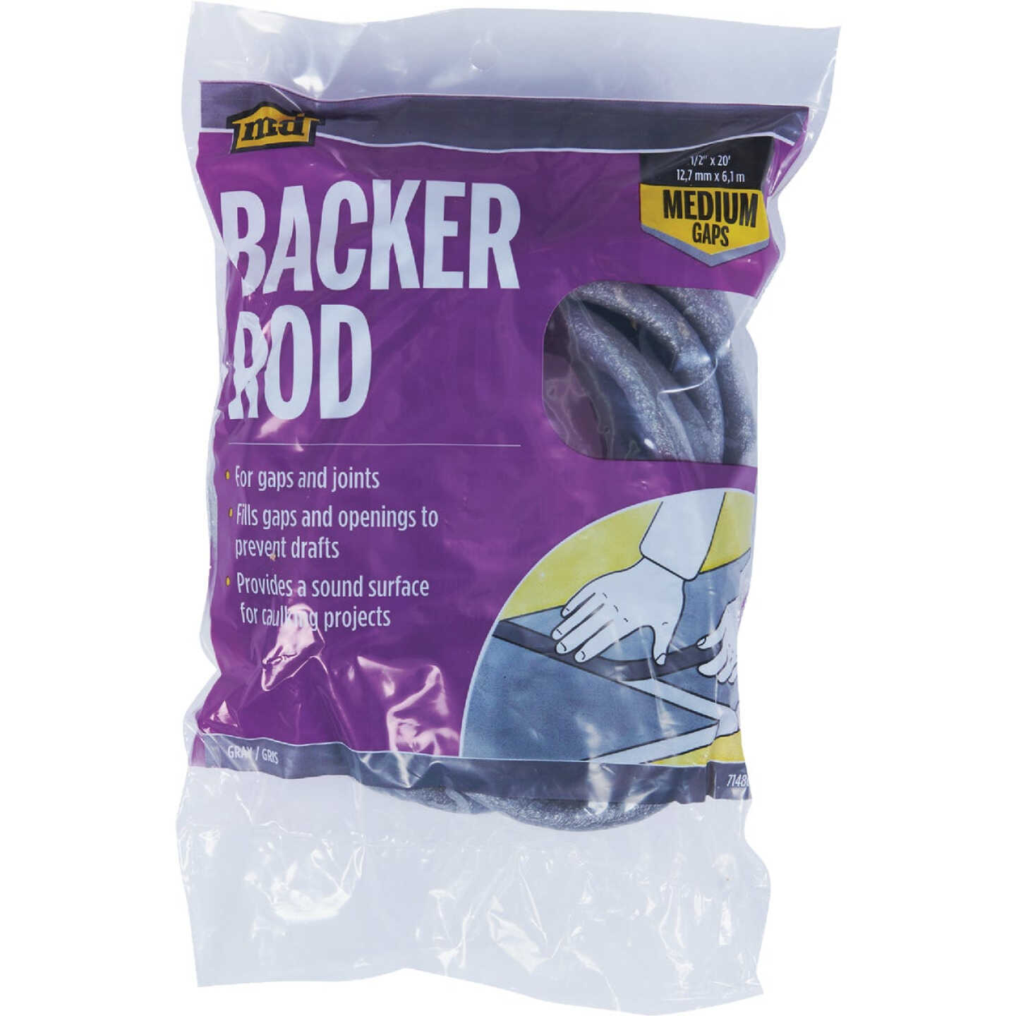 M-D Building Products 20 Ft. Gray Foam Backer Rod for Medium 1/2 In. Gaps and Joints Image 1