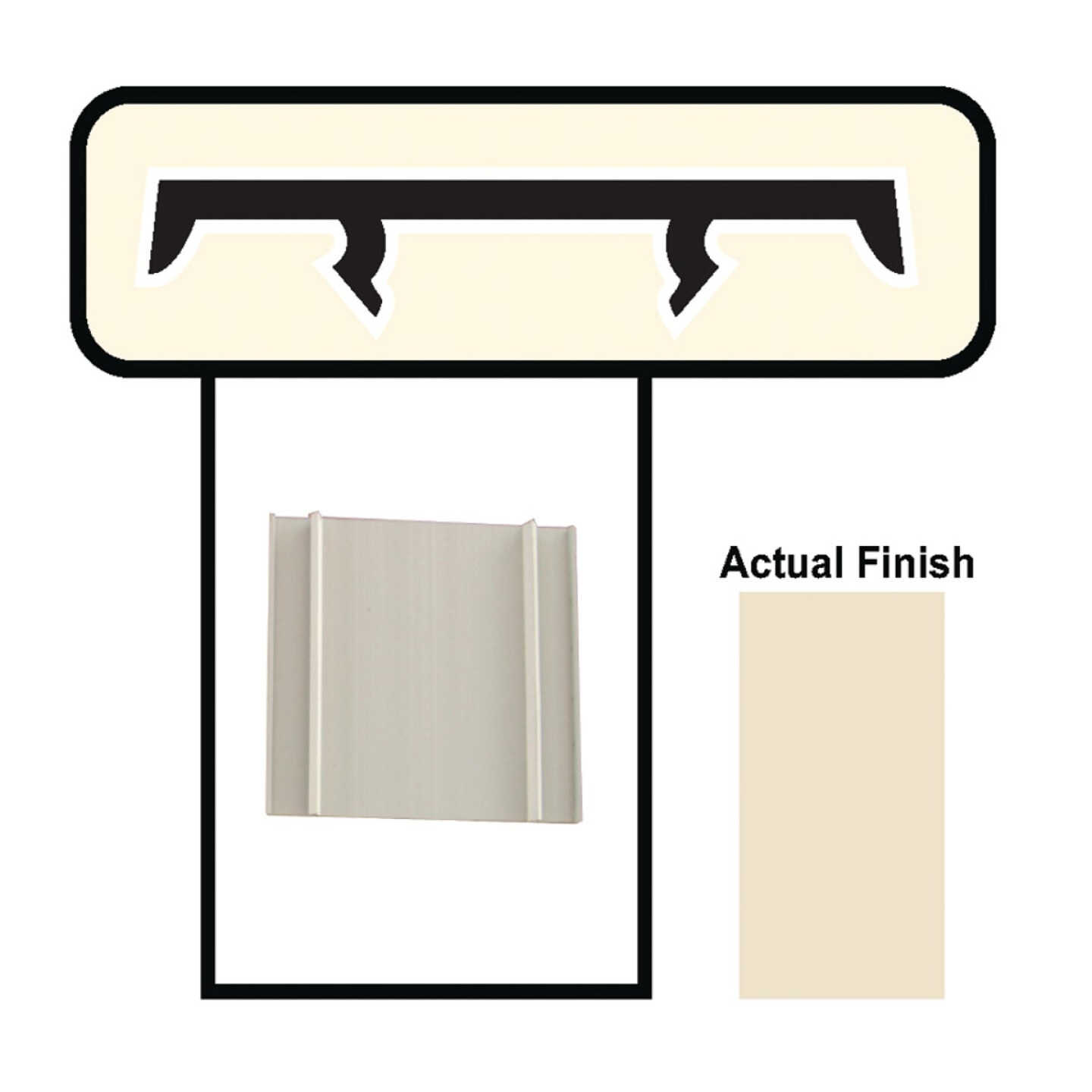 Screen-Tight 3-1/2 In. W. x 8 Ft. L. Beige Vinyl Cap Component Image 1