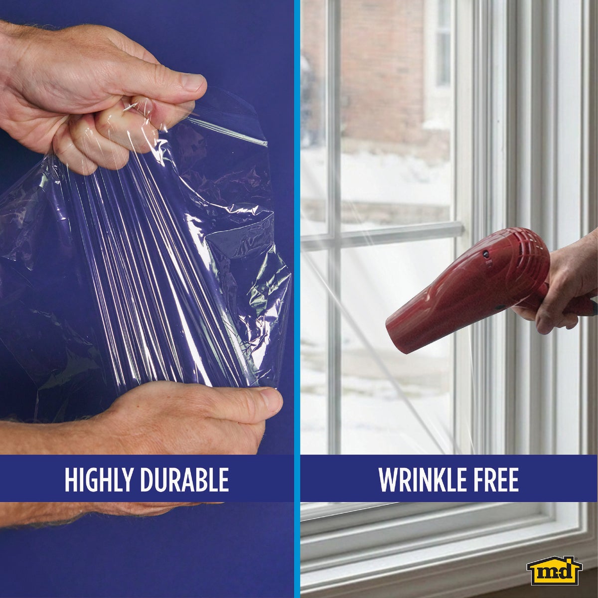 M-D Building Products Polar Block 42 In. x 62 In. Clear Plastic Window Insulation Kit Image 7