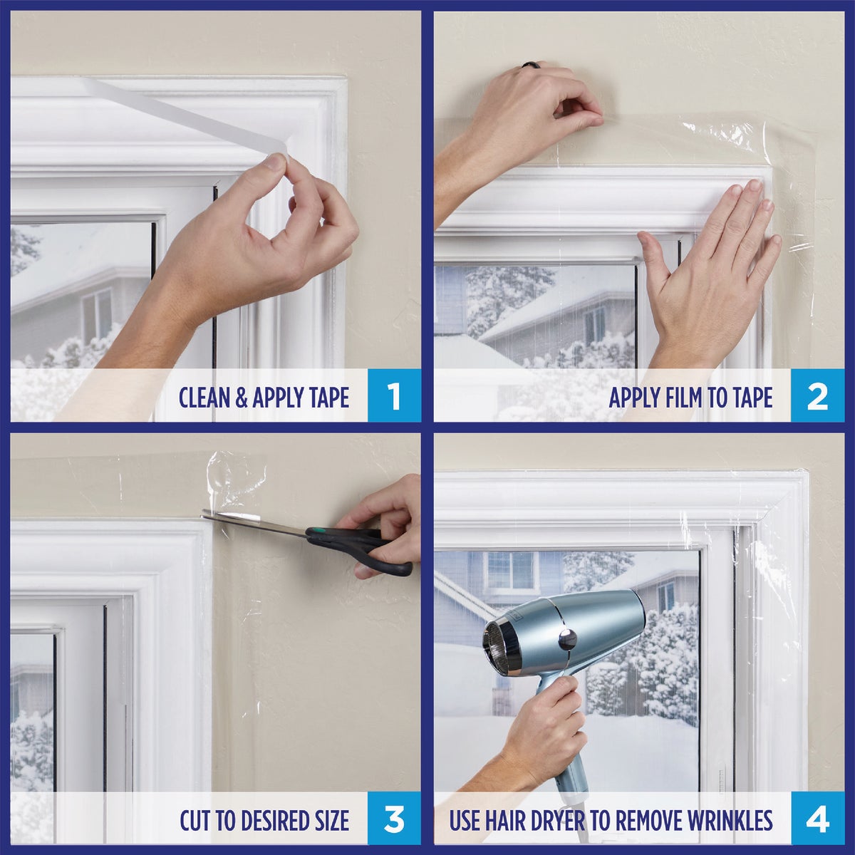 M-D Building Products Polar Block 84 In. x 110 In. Clear Plastic Large Patio Window Insulation Kit Image 6