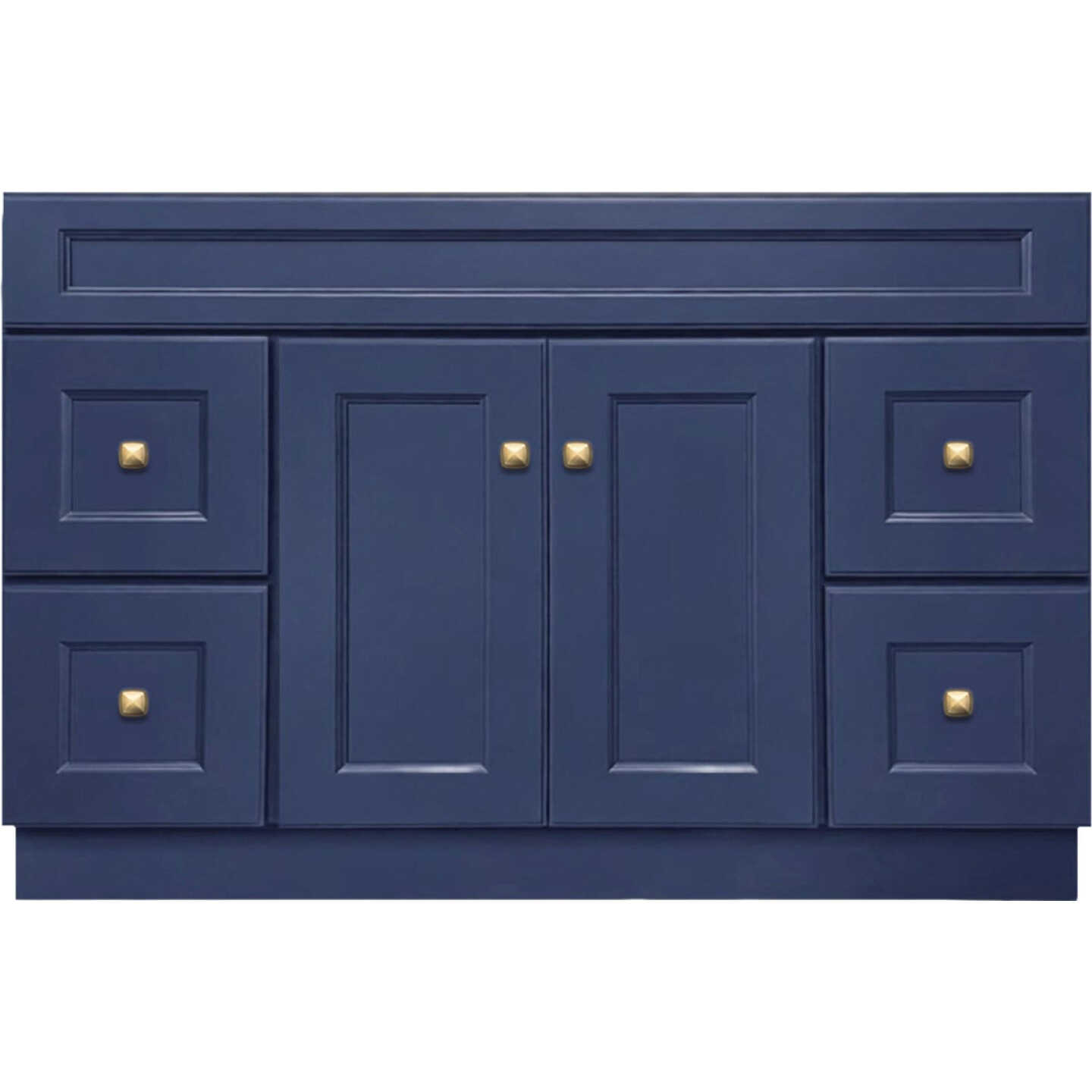GHI Cabinets Sonona Blue 48 In. W x 34.5 In. H x 21 In. D Vanity Base without Top, 4 Drawer/2 Door Image 1