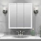 Zenith Zenna Home White 24 In. W x 28 In. H x 4.5 In. D Tri-View Surface Mount Medicine Cabinet Image 2