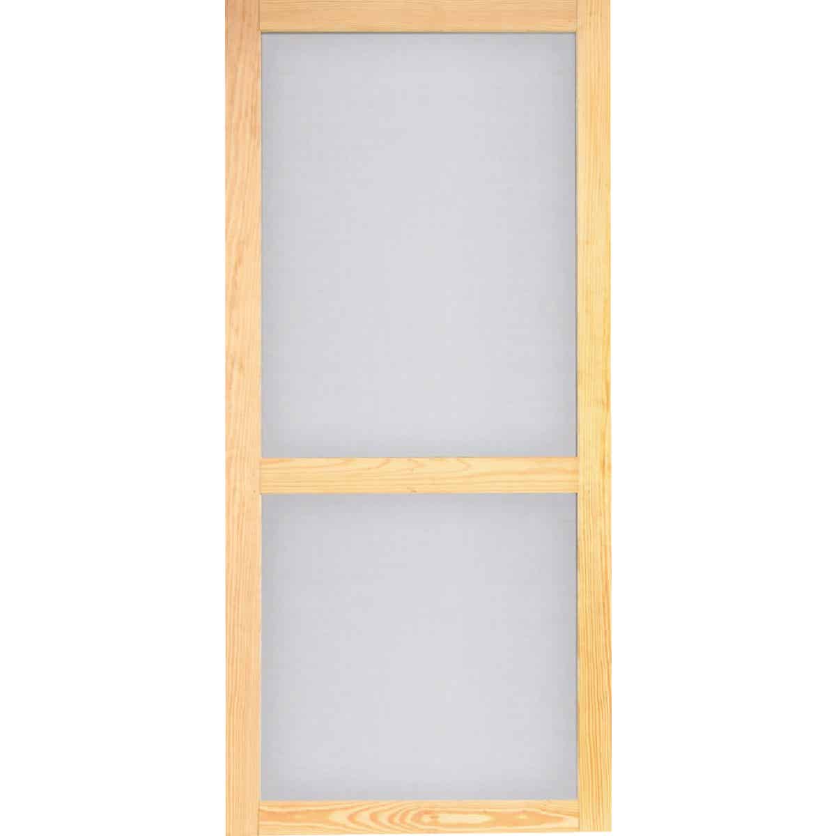 Screen Tight Woodcraft 32 In. W x 80 In. H x 1 In. Thick Natural Wood Screen Door
