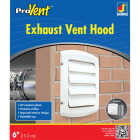 Dundas Jafine ProVent 6 In. White Louvered Dryer Vent Hood Image 1