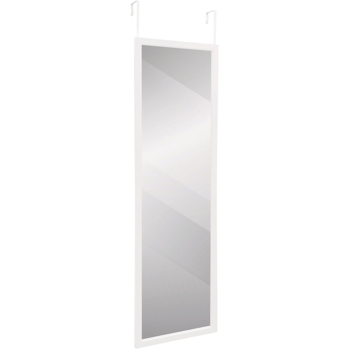 Renin Davis Rectangle White 13 In. x 49 In. Over Door Vanity Mirror Image 5