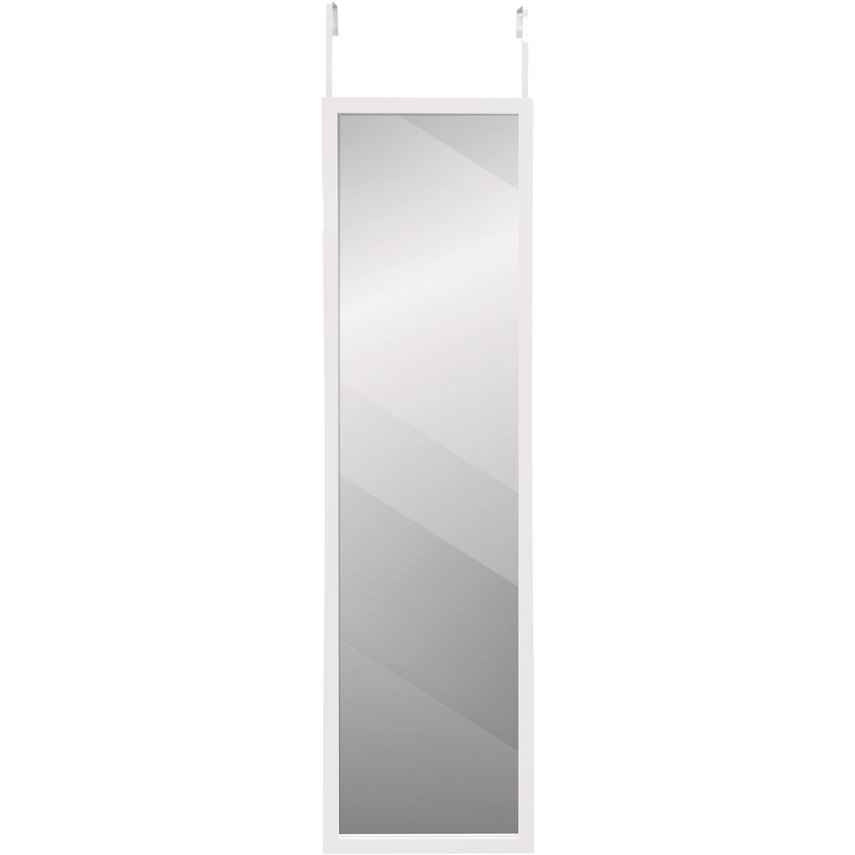 Renin Davis Rectangle White 13 In. x 49 In. Over Door Vanity Mirror