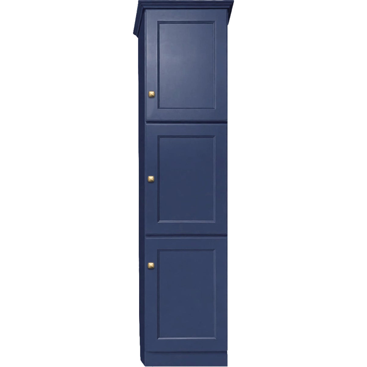 GHI Cabinets Sonona Blue 78 In. H x 18 In. W x 21 In. D Linen Closet, 3 Door