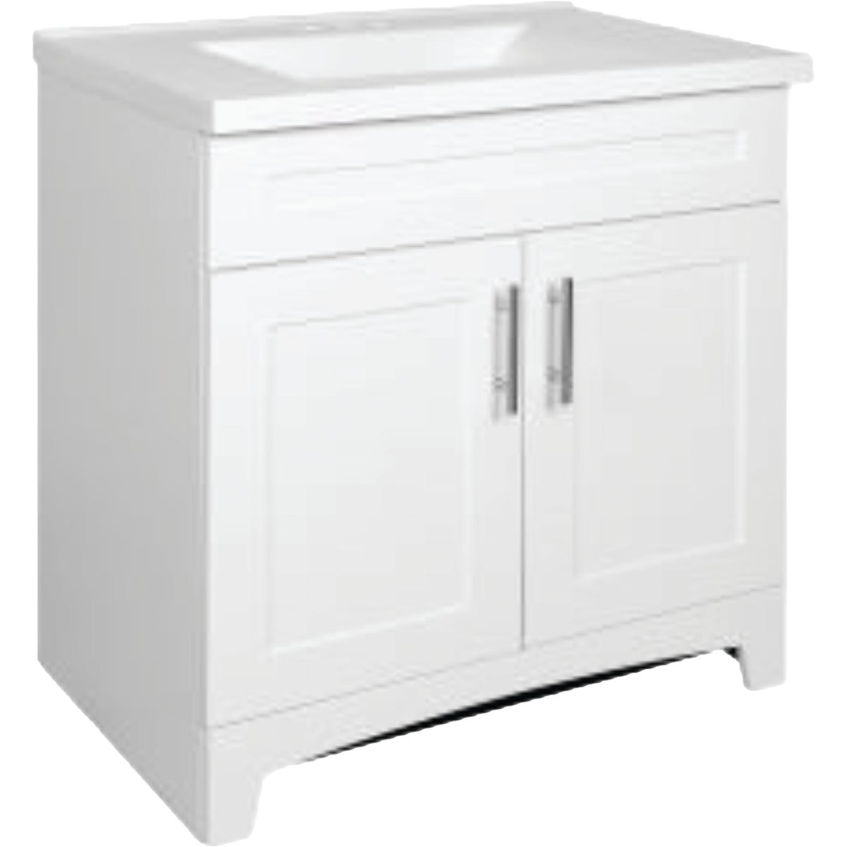 Royal Cabinets White 31 In. W x 19 In. D x 36 In. H Vanity with White Cultured Marble Top Image 3