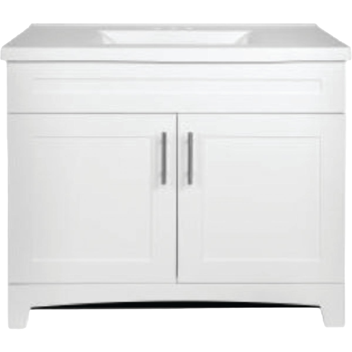 Royal Cabinets White 37 In. W x 19 In. D x 36 In. H Vanity with White Cultured Marble Top